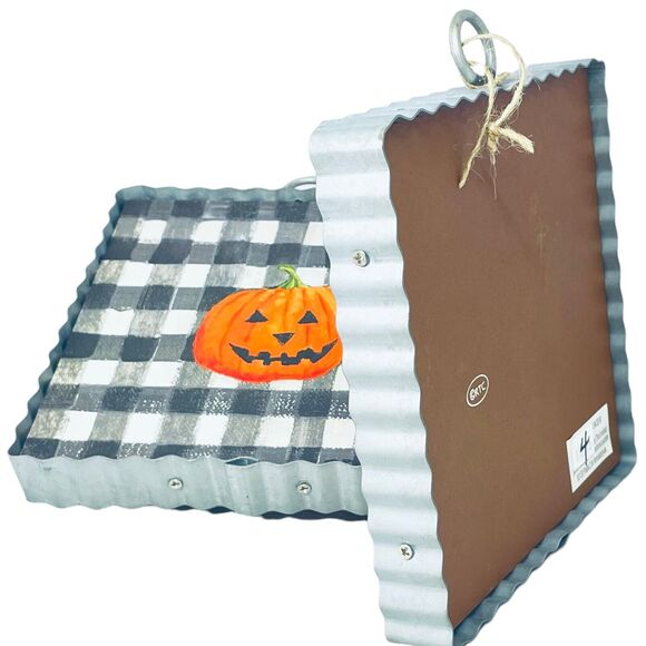 The Round Top Collection Mini Gallery Halloween Spider Metal Print Sz 6x6x1 - Picture 7 of 9